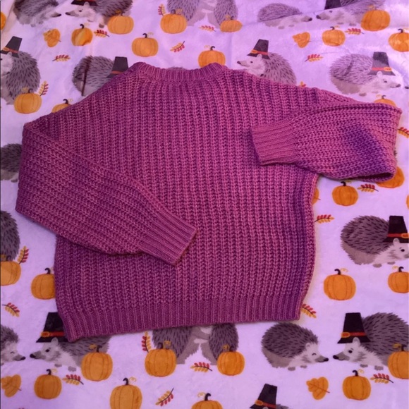 Belle Du Jour Juniors/Womens Cable-Knit Balloon-Sleeve Sweater - Picture 2 of 6